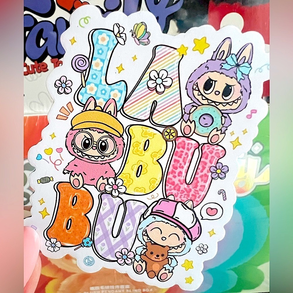 Labubu Design Wall Magnet Colorful Monsters Fridge Magnet - Picture 3 of 5